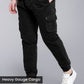 Black Heavy Gauge Cargo Joggers