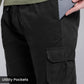 Black Heavy Gauge Cargo Joggers